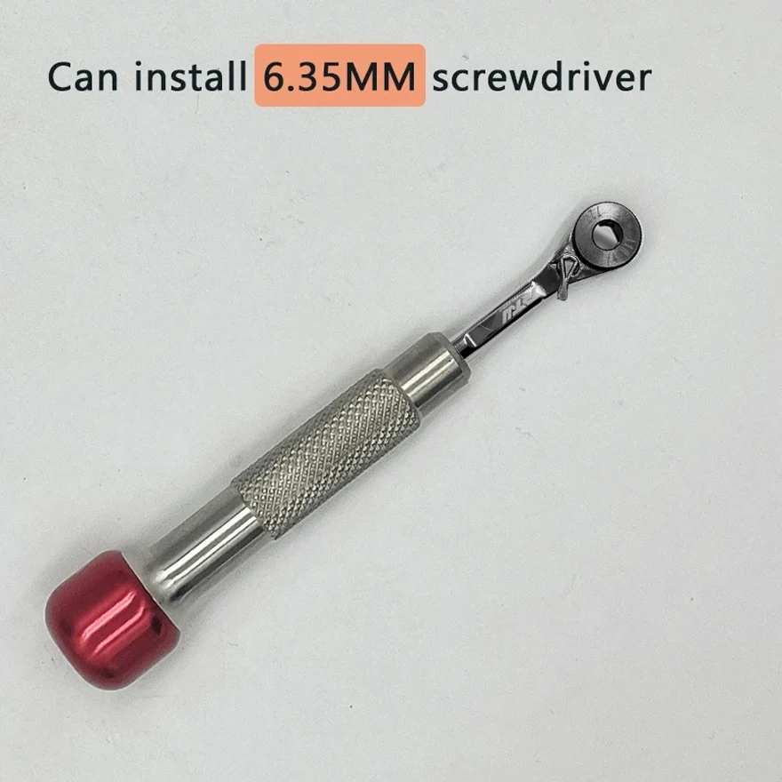 1/4”Ratchet Wrench 1/4” 6.35mm Handle Quick Socket Ratchet Wrench Screwdriver Hex Torque Wrenches EDC Tool Wrench Screwdriver