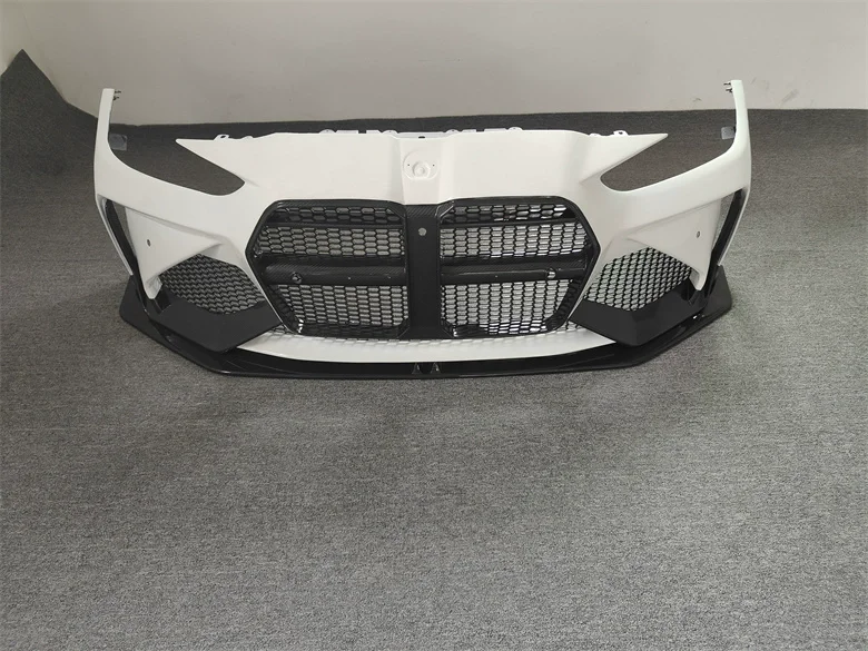 

carbon fiber Front bumper assembly for BMW M3 M4 G80 G82 G83 modified Body kit Grille fog light frame surround