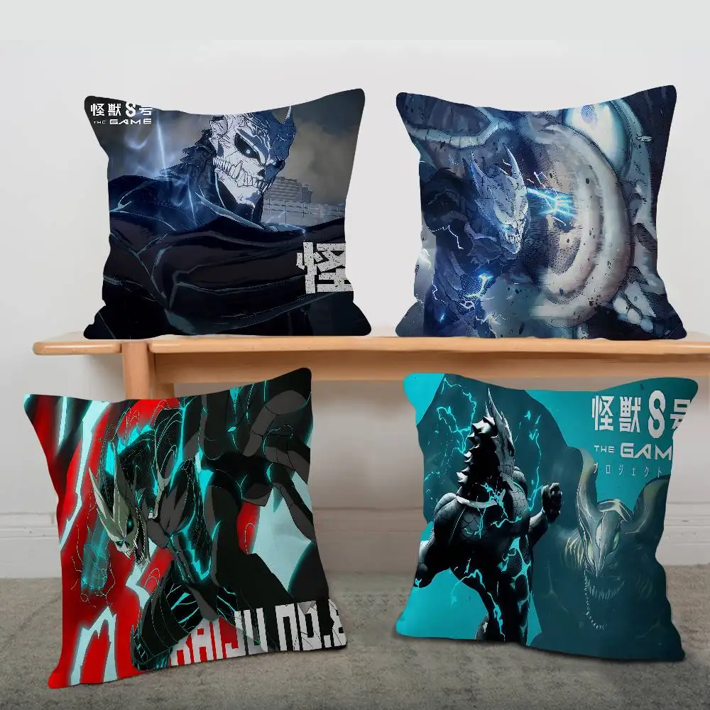 Animation K-Kaiju No.8 Cushion Cover Car Throw Pillow Case For Sofa Car Christmas Gift 40x40cm 45x45cm
