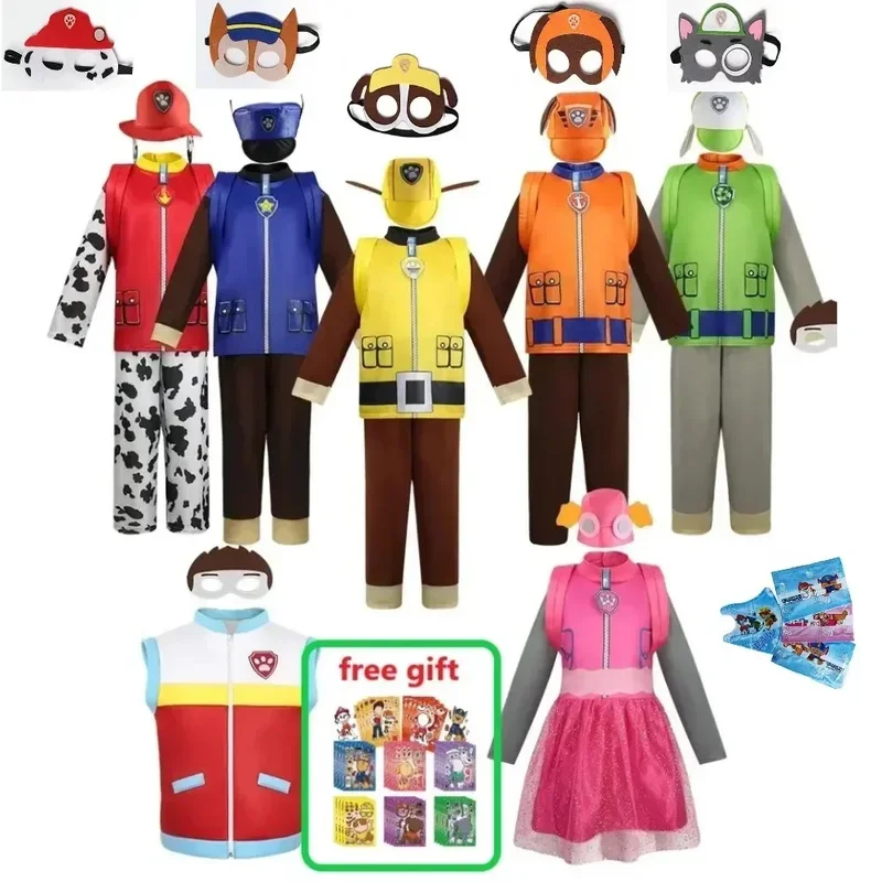 ตระเวน ryure คอสเพลย์เด็กสาววันเกิดกัปตันเครื่องแต่งกายการ์ตูนสุนัขลาดตระเวน ryyder party rode คริสต์มาสของขวัญฮาโลวีน costum