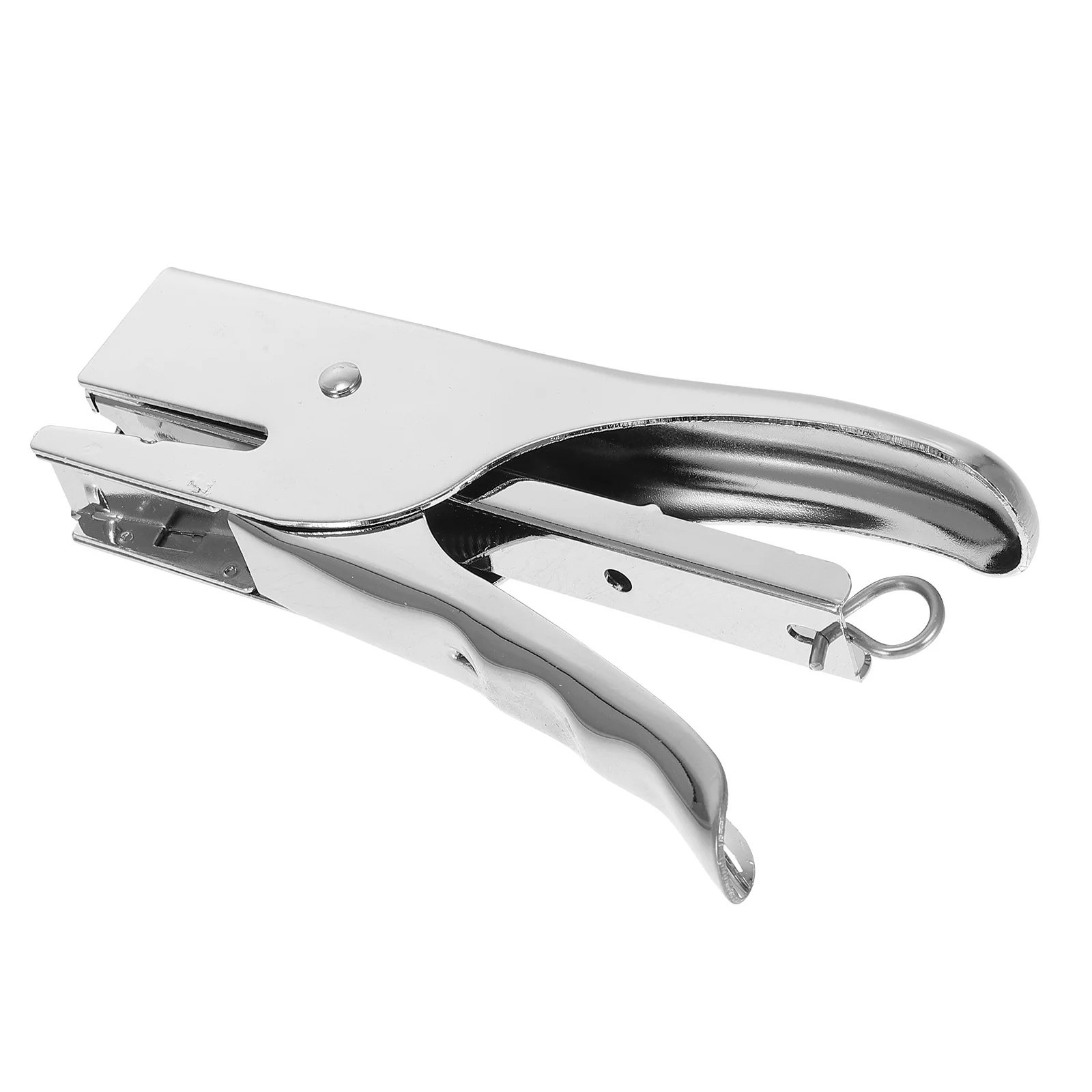 1 PC 20 แผ่น Plier Stapler NO-Jam Hand Grip เครื่องเย็บกระดาษโลหะประหยัดความพยายามเย็บไม่มีเย็บเข็ม (Silver)