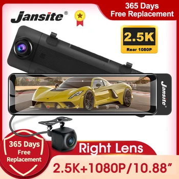 10.88 2.5" Right Lens Dash Camera Car DVR K Rearview Mirror Video Drive Recorder Dual Lens Rear Cam1080P GPS Track Playback