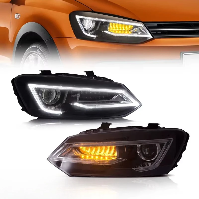 

modified LED headlights headlights 2011-2017 sequence car headlights for Polo vento mk5 wholesale