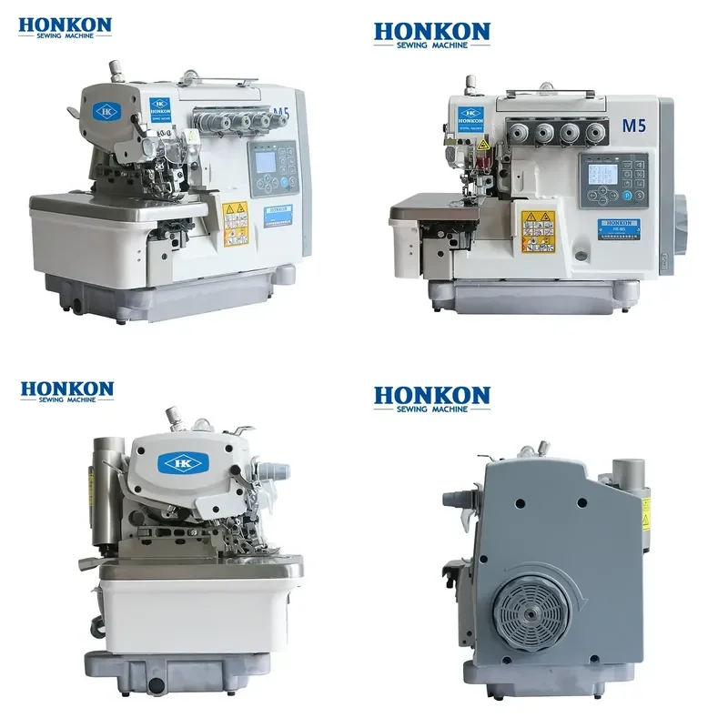 for Security HK M5-5D/UT 2 Needle 5 Thread Automatic Computer High Speed Overlock Industrial Sewing Machine