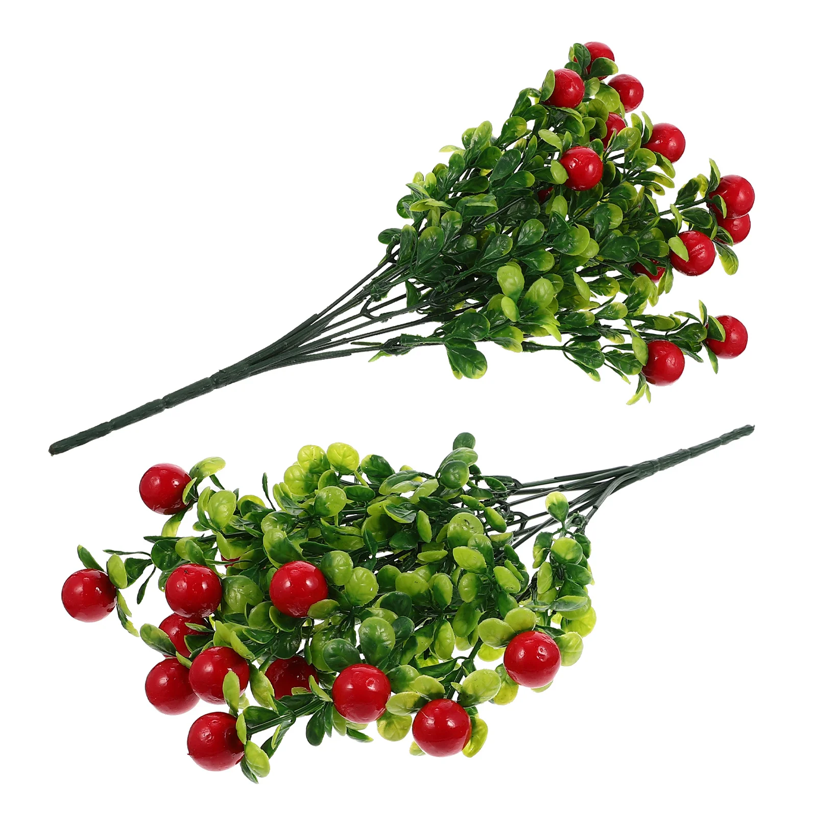 

2Pcs Artificial Fruit Branch Lifelike Plastic Plants Decorative Table Centerpiece Photo Scenery Props Artificial Fruits