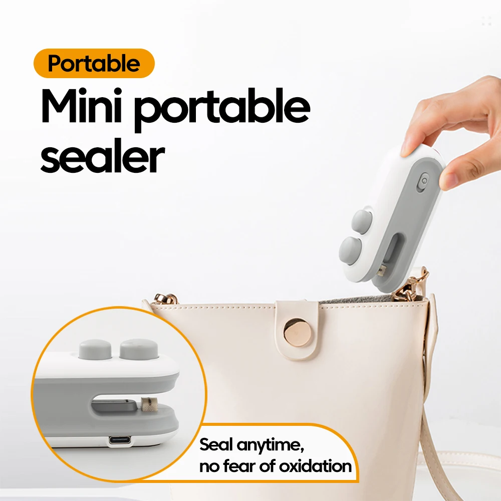 

Mini Heat Bag Sealing Machine Portable Package Sealer Bag Plastic Food Sealer Bag Handheld Sealer Food Package HeatSealer
