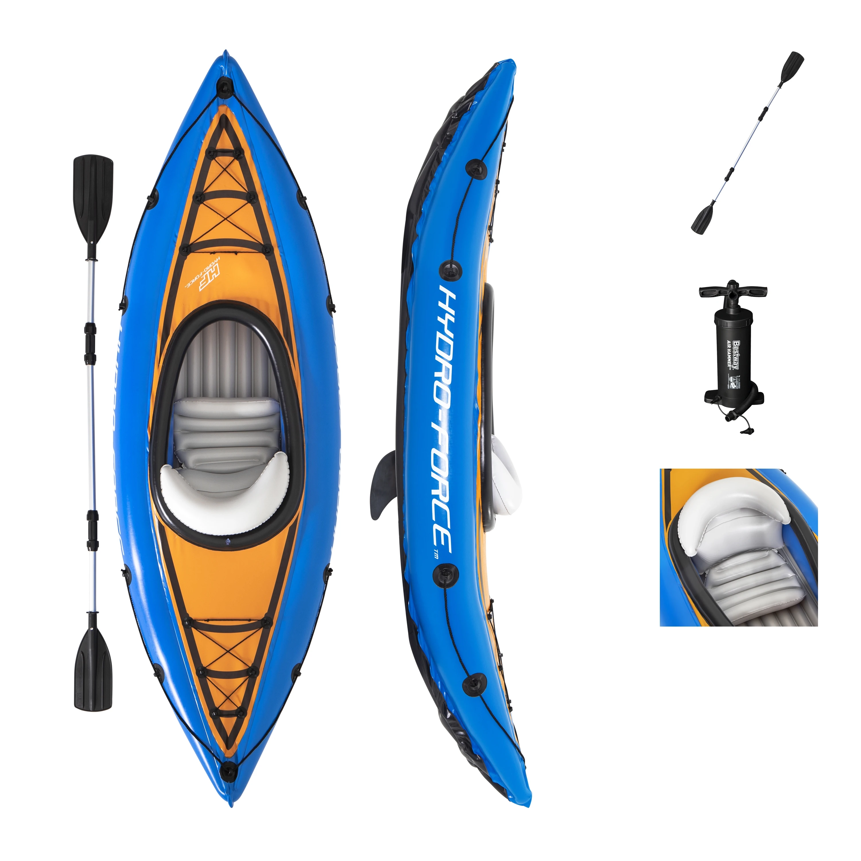 Factory Price 2.75 m x 81 cm Champion Inflatable Kayak Set for adult