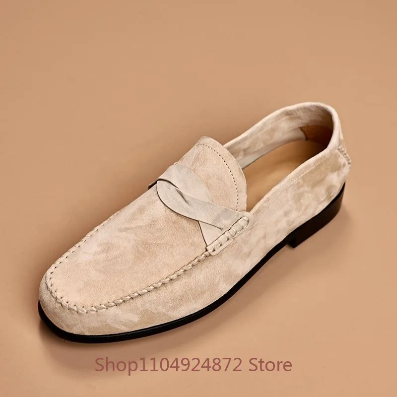 

Designer Luxury Commuting Leather Shoes Men's Spring Summer Fashion Cowhide Casual Breathable Loafers Male Genuine Leather