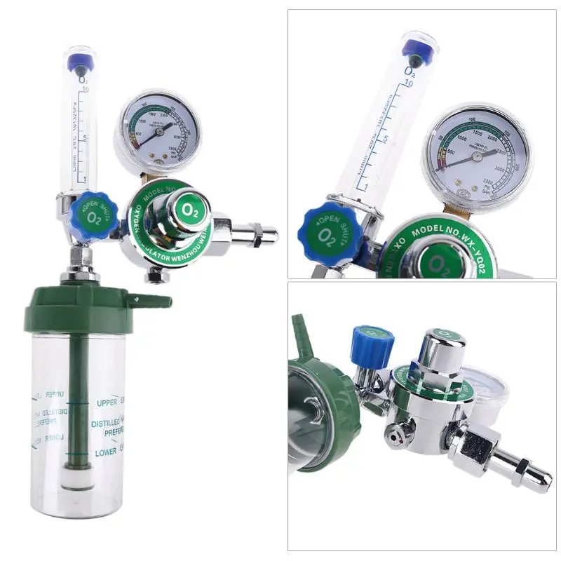 Buoy Type CGA540 Pressure Regulator O2 Pressure Reducer Gauge Flow Meter for Oxygen Inhaler Gas Regulator CGA-540 F0T6