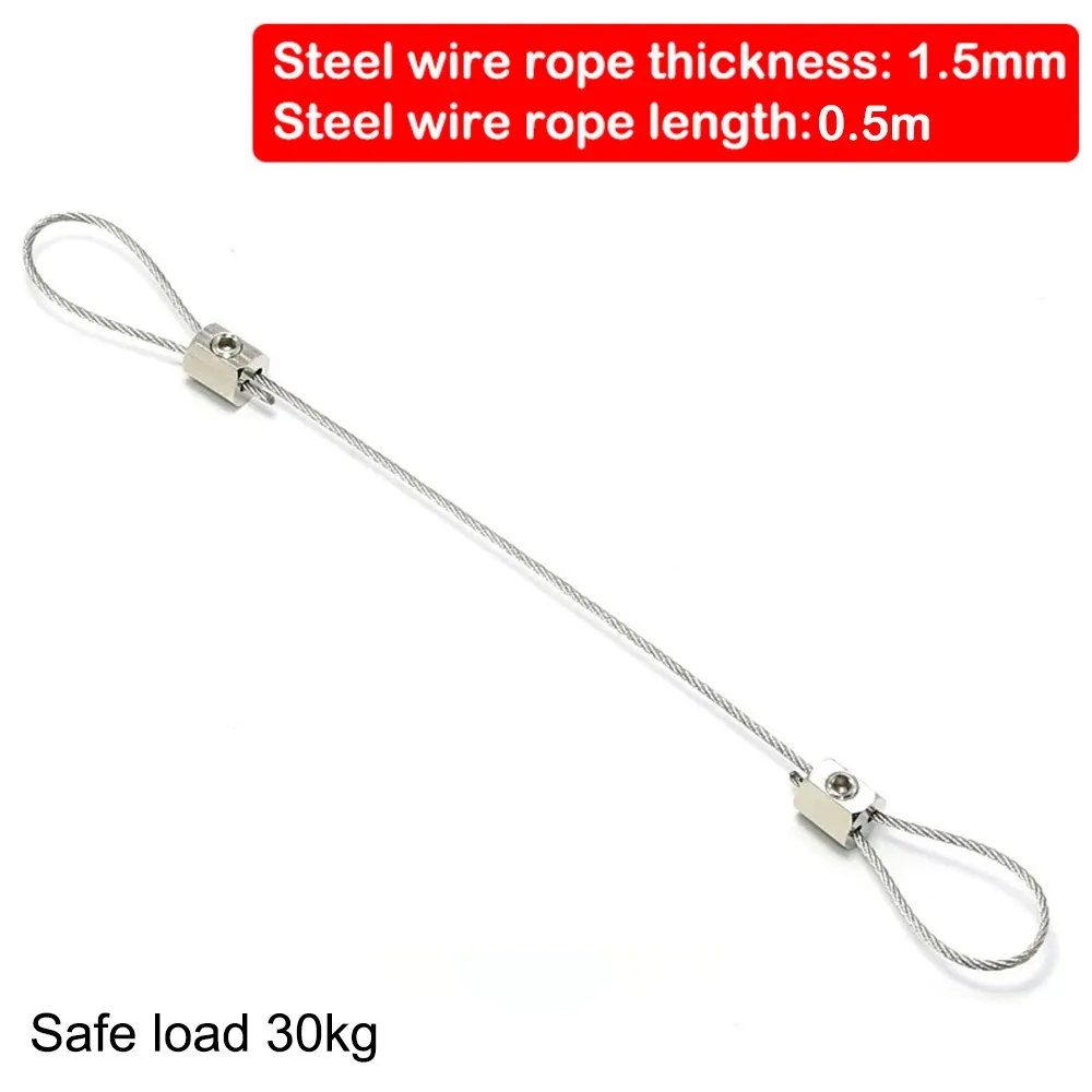 Stainless Steel Wire Rope With Locking Adjustable Retractable Fastening 1.5/2/3/4mm Lighting Hanging Wire Ceiling Mounting