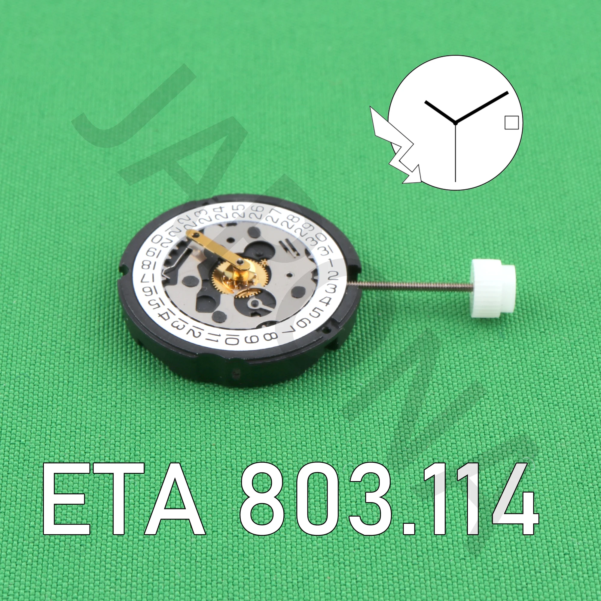 ETA 803.114 movement 3 hands with date watch movement 803 114 movement 803114 movement