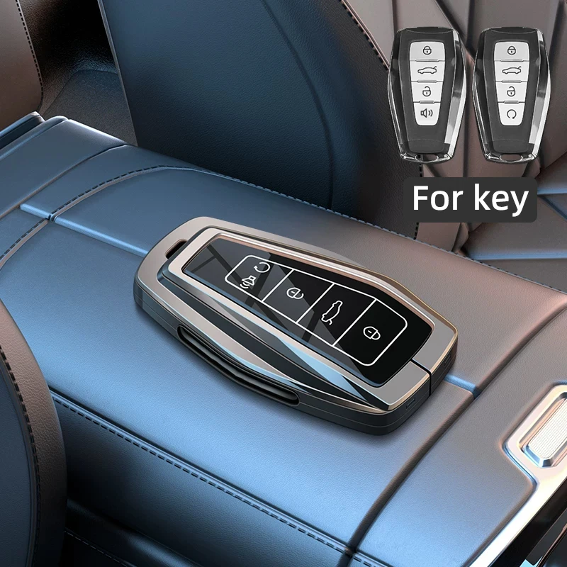 Key Fob Case Protection For Geely Monjaro Coolray Emgrand Preface Okavango Zinc Alloy Car Accessories