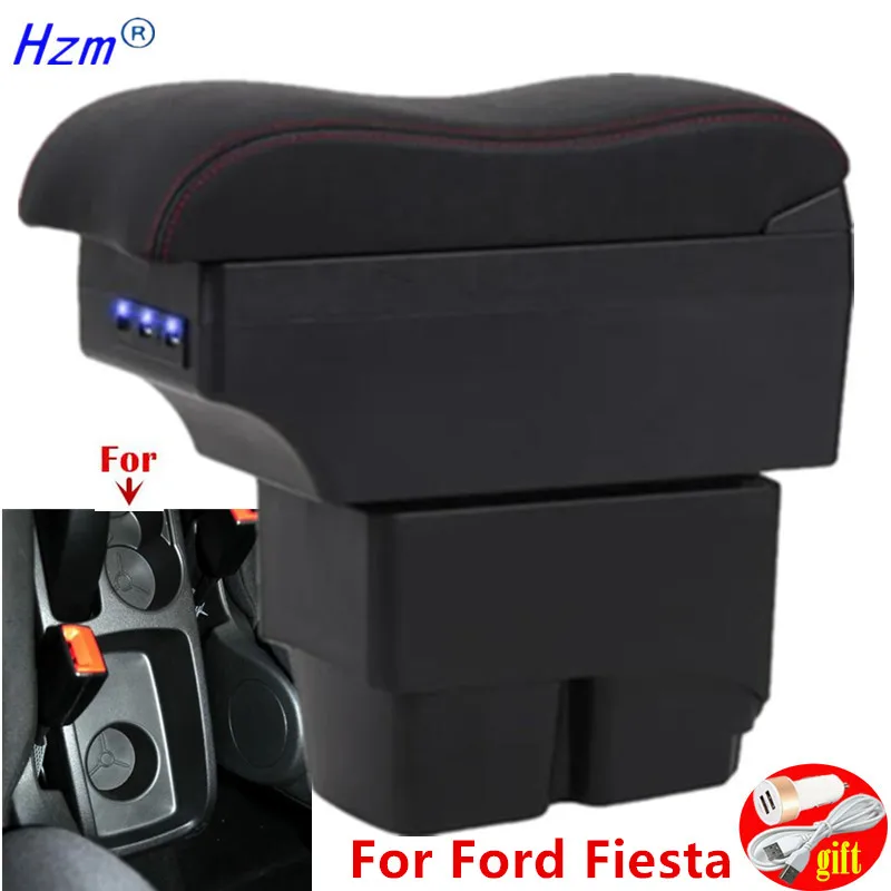 Für Ford Fiesta Armlehne box Für Ford Fiesta MK7 Auto Armlehne 2009-2017 Lagerung box Innen Gewidmet Retrofit auto zubehör