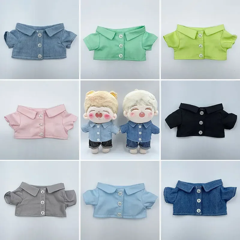 

20cm baby clothes solid color shirt 10cm15cm cotton doll clothes no attributes 20cm star doll clothes doll accessories