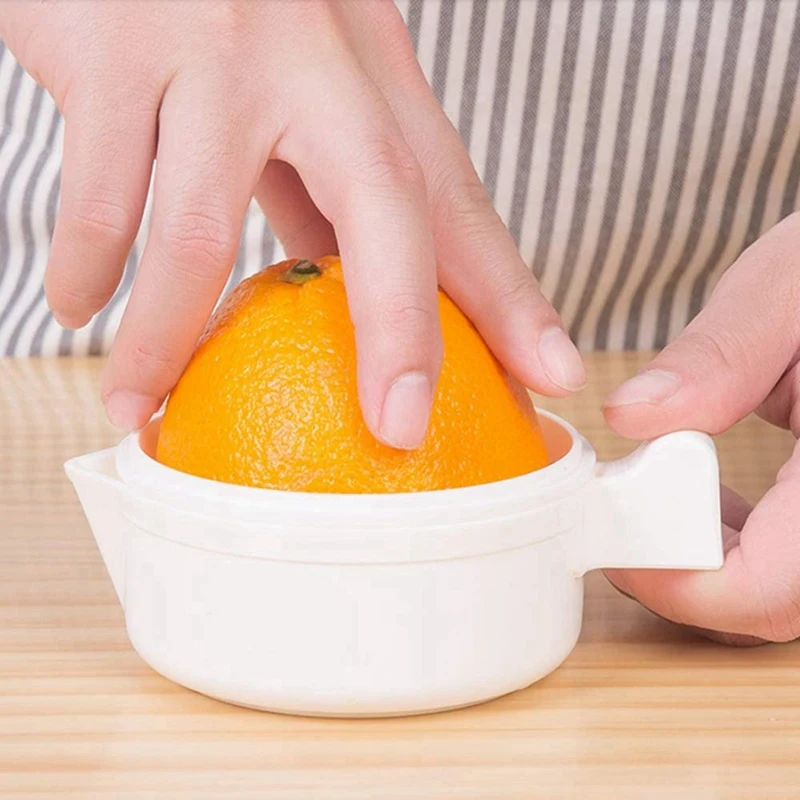 ABKW-2X Manual Lemon Squeezer, Orange Juice Squeezer, Citrus Orange Manual Hand Juicer Lid Rotation Press Anti-Slip Reamer
