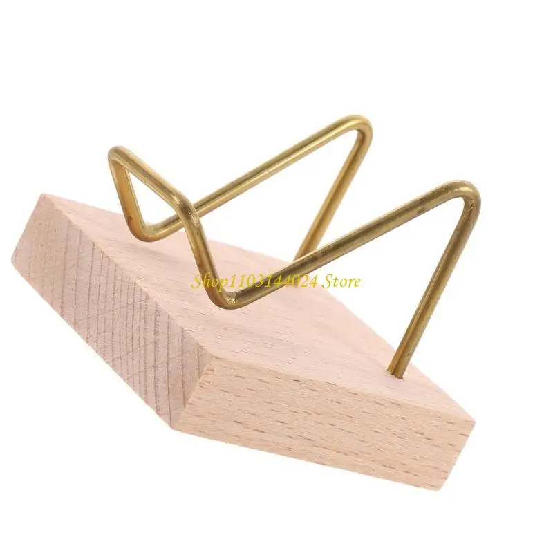 N5KE Small Mineral Display Wrack Wrack With With Wooden Race لسهولة التخزين والنقل من البلورات