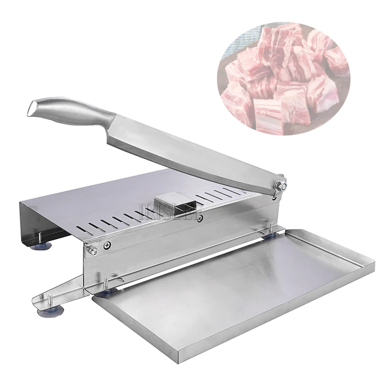 Commercial Manual Frozen Meat Slicer Bone Cutting Tool Stainless Steel Minced Lamb Bone Meat Cutter Chicken Duck Fish Cutting