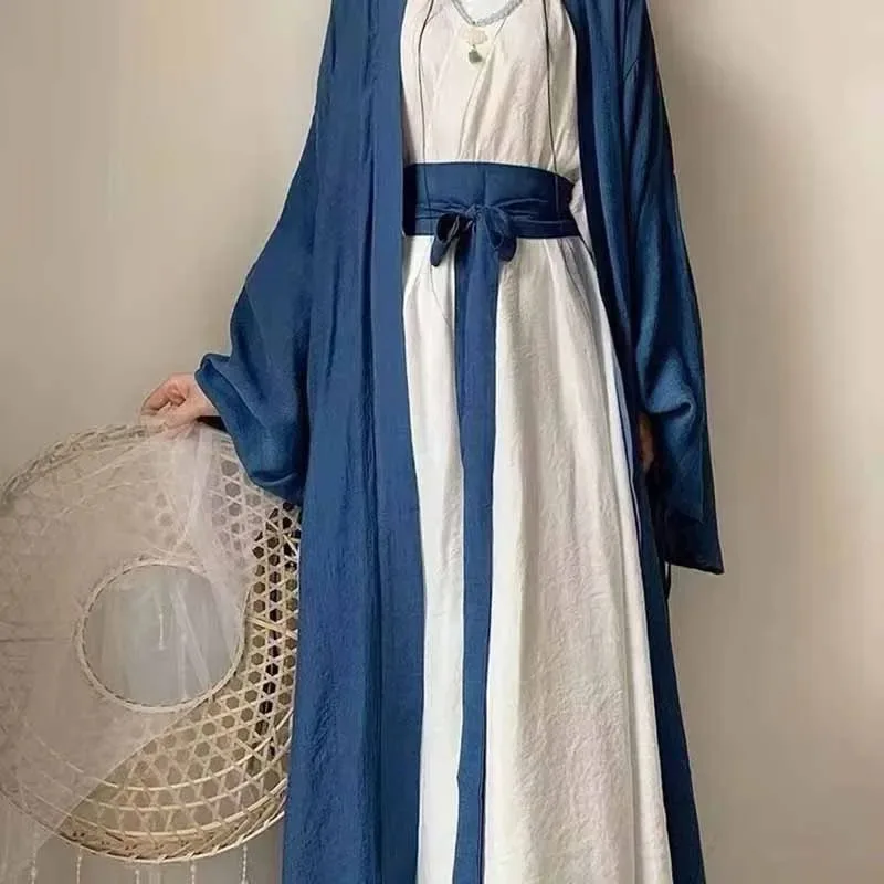 

Женские костюмы Ханьфу, зеленые юбки из хлопка и льна в старинном стиле, подходят для карнавальных нарядов.