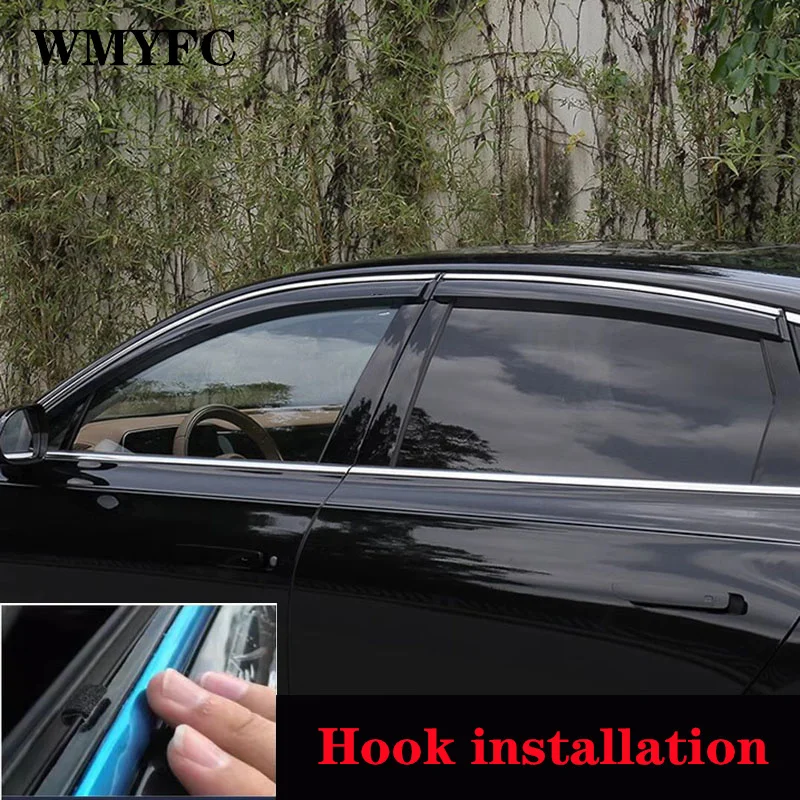 

4PCS Window Visors Rain Guard Windows Rain Cover Deflector Awning Shield Vent Guard Shade Cover Trim For Hongqi H9 2023 2024