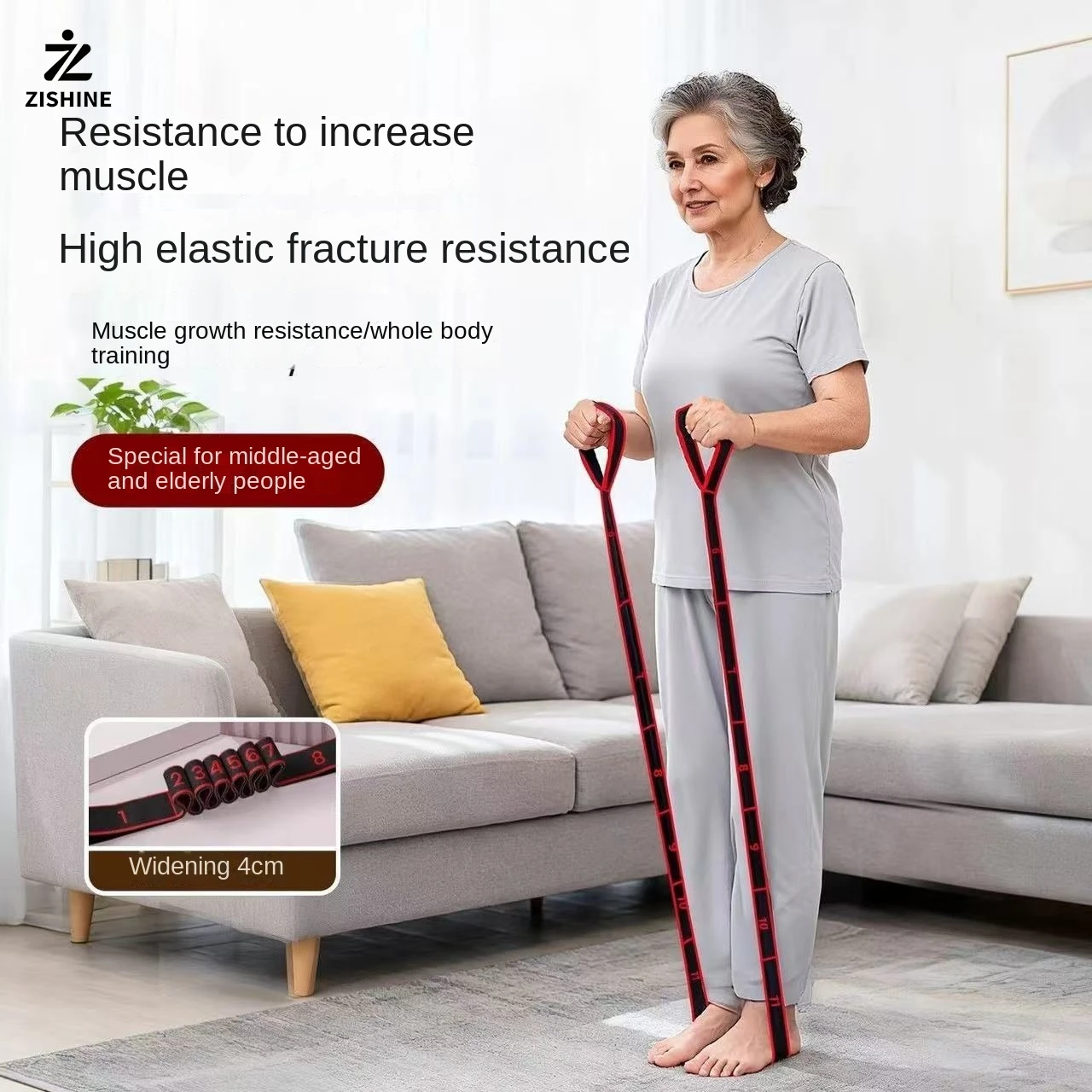 

Реабилитационная эластичная растягивающая лента, лента для укрепления мышц ног, предназначенная для людей среднего и пожилого возраста.