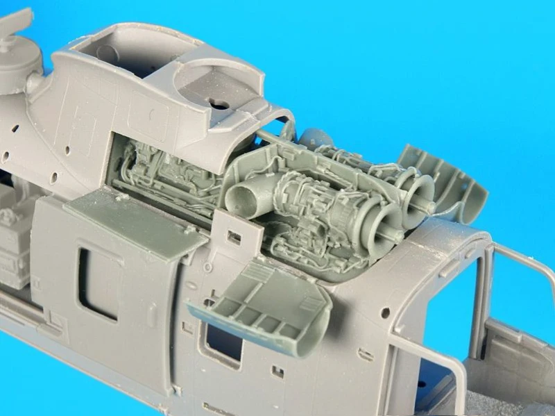 Kit de piezas de aviones de resina fundida a presión, escala 1/72, modelo de motor Sea King AEW 2, sin montar y sin pintar