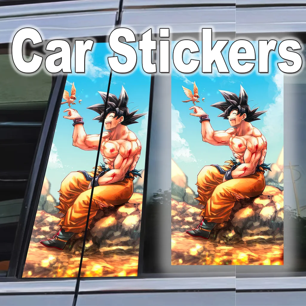 

Car Stickers B Pillar C Pillar Waterproof Decoration Cover Scratch Doors Sunscreen Vinyl Decals Dragon Ball Son Goku Saiyan Gift