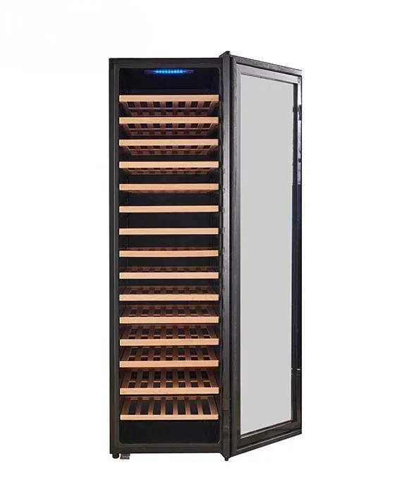 280L Wine Cooler Single Zone Compressor Wine Fridge Hot Sales 108 Bottle Capacity for Home Use Black Finish