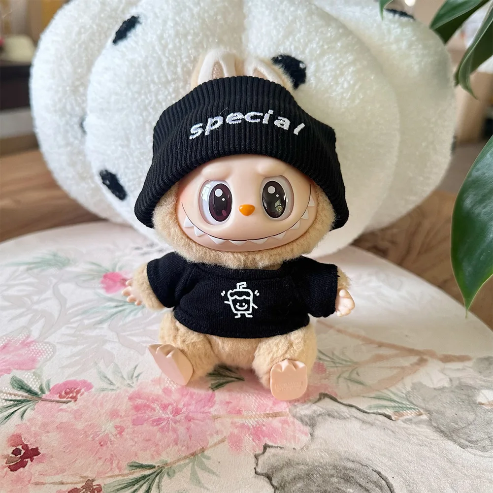 17cm Mini Plush Doll'S Clothes Outfit Accessories For Korea Kpop Exo Labubu Idol Casual two-piece suit Clothing Gift