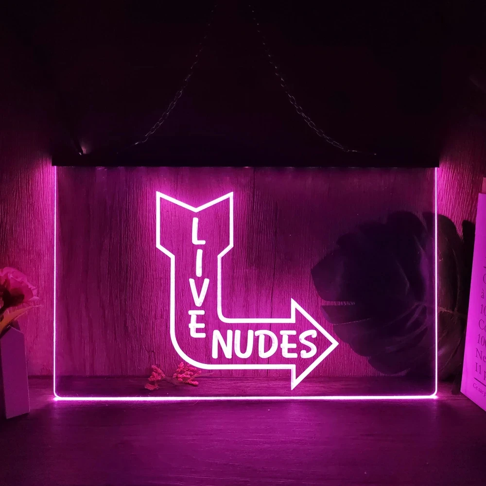 Live Nude Sexy Lady Night Club Bar LED Neon Sign-3D Carving Wall Art for Home,Room,bar,Bedroom,party,Office,Farmhouse Decor