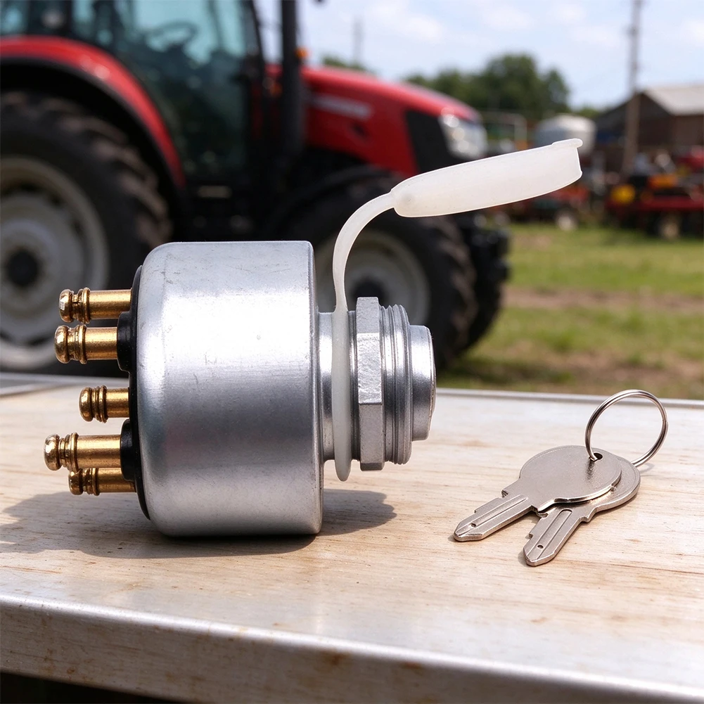 Ignition Switch 31220-31800 Compatible For Kubota L225 L210 For L200 L285 For Tractor For Starter Key Set, Lawn For Tractor