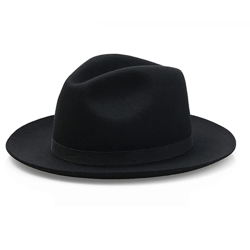 Green Wool Fedora Hat, Women Men S-XL Size Black Color Floppy Panama Hat  Ladies Elegant Church Dress Formal Cap