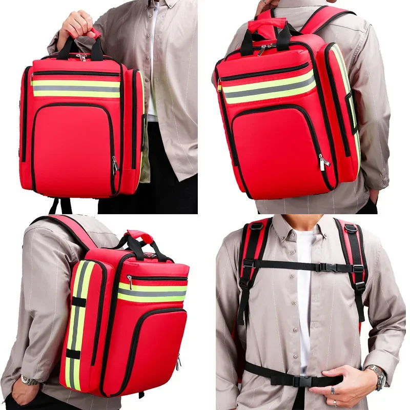 Emergency Rescue Backpacks Large Capacity Sorted Storage First Aid Kits Outdoor Camping Survival Kits Medical Kits view 6