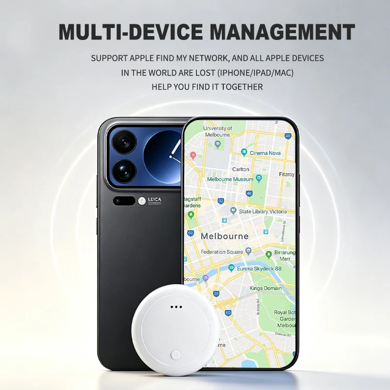 Mini Unlimited Distance Bluetooth GPS Tracker Works With Find My Anti-Lost Smart Locator For Keys Wallet Luggage Replace Airtag