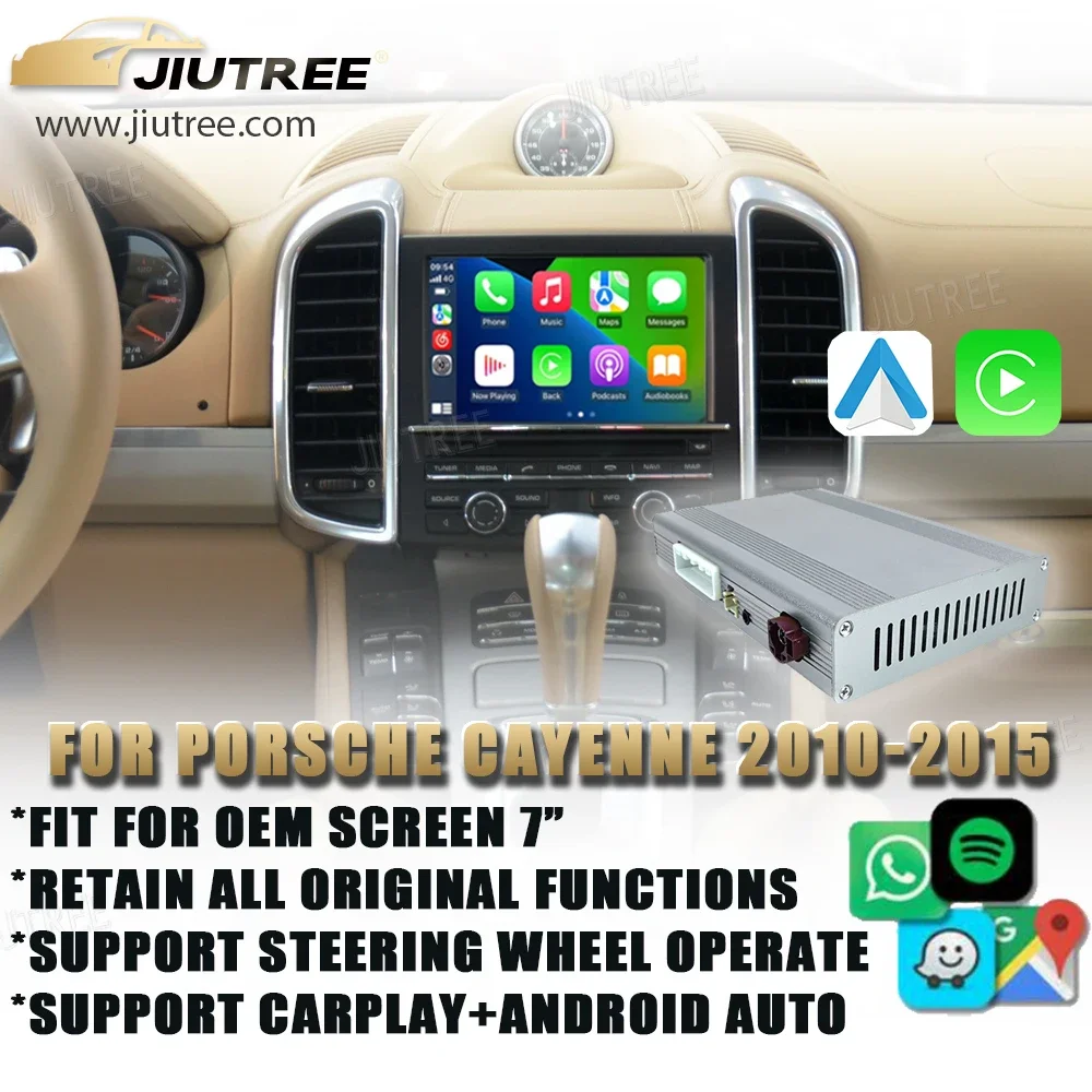 نظام لينكس لبورشه كايين 2010-2015 صندوق فك التشفير اللاسلكي CarPlay أندرويد السيارات ستيريو ترقية Oem شاشة التحديثية
