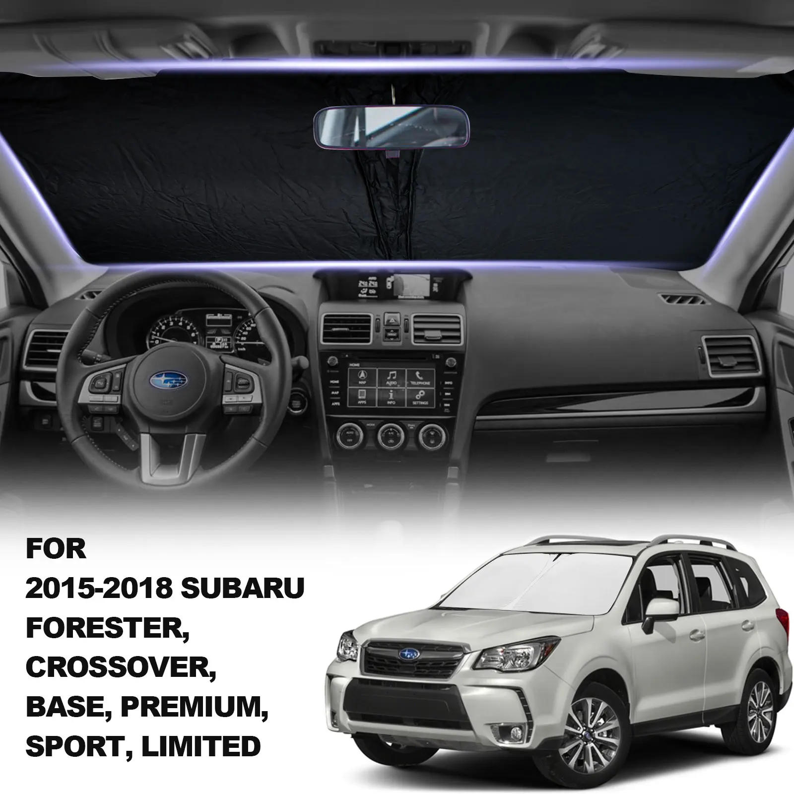 Car Front windshield sunshade accessories For Subaru 2015 2016 2017 2018 High quality