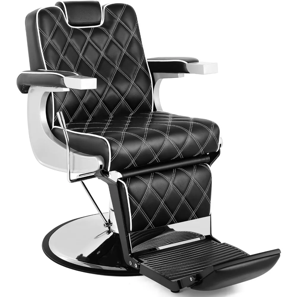 All Purpose Barber Chair Wide Backrest Reclining Salon Chair for Hair Stylist Tattoo Chair Makeup for Salon Equipment