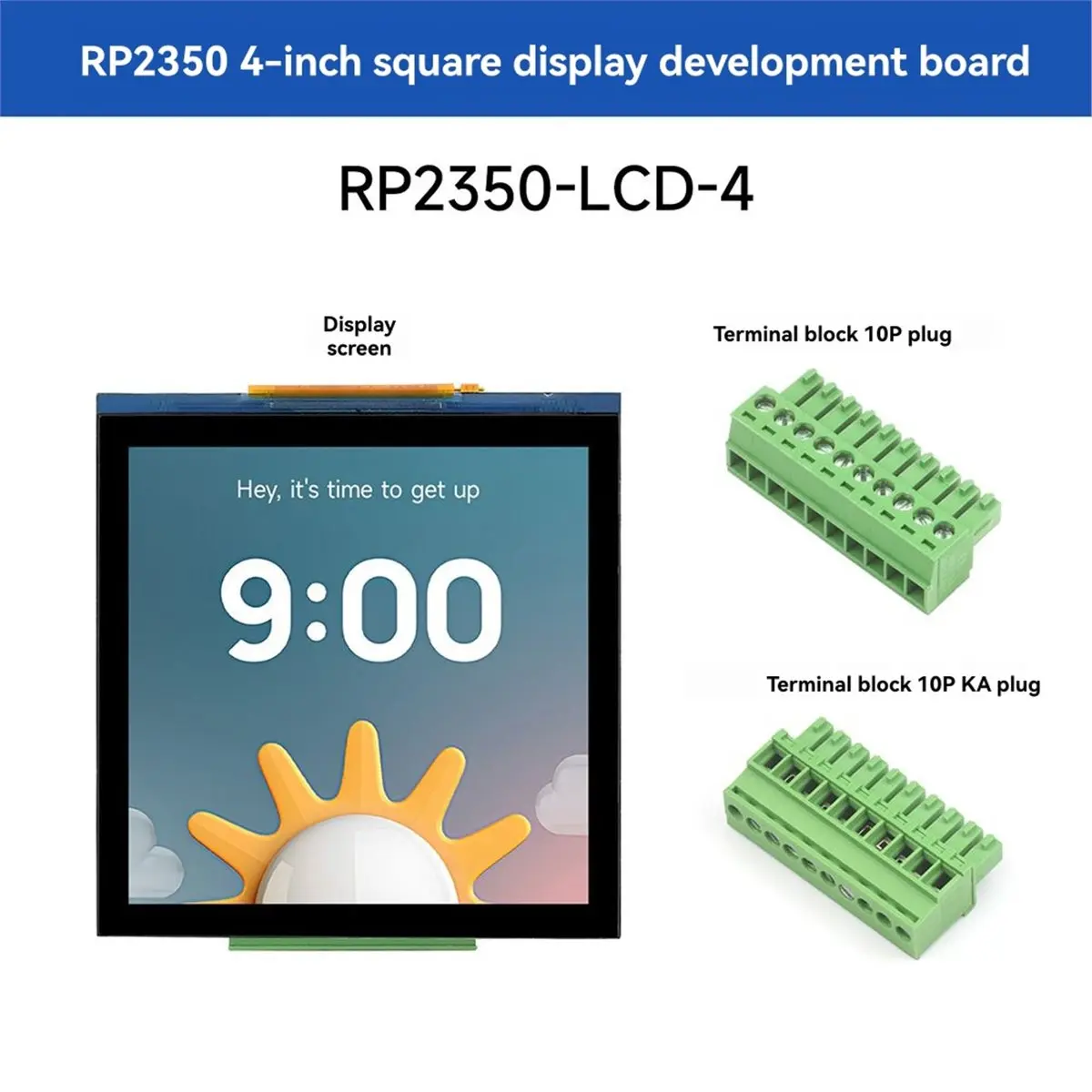 Summer sale-  RP2350 4inch LCD Development Board 480x480 Display CAN RS485 Sensor Integration RP2350-LCD-4