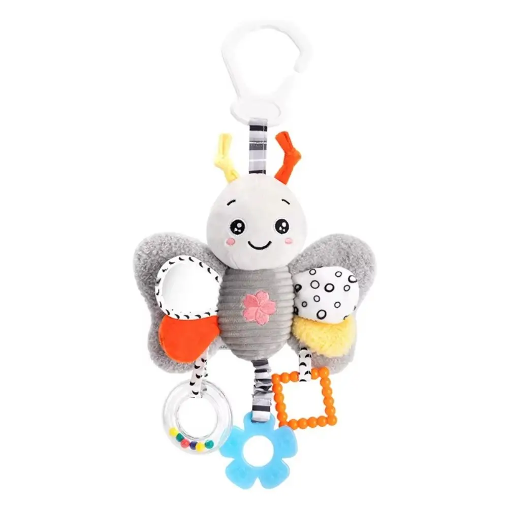 Cloche d'animal de dessin animé en coton PP, jouet lapin pingouin, éducation précoce, hochets pour nouveau-nés, jouets en peluche Montessori doux
