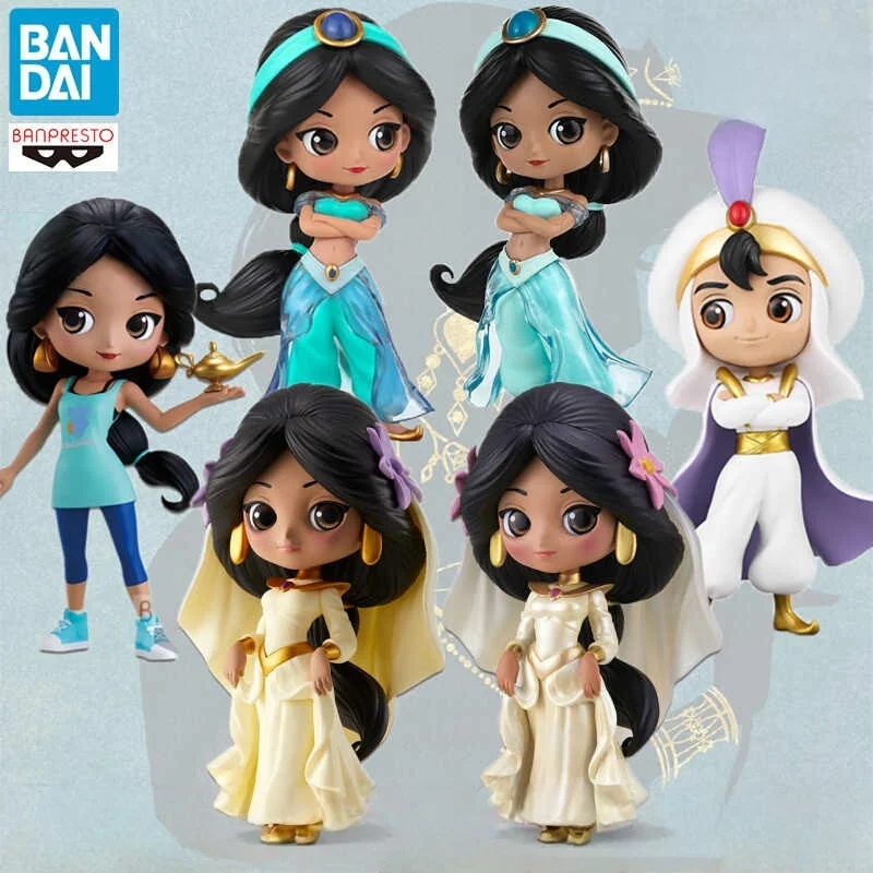 

Authentic Bandai Aladdin And The Magic Lamp Movie Action Characters Jasmine Q Posket Anime Peripheral Character Model Toys Gifts