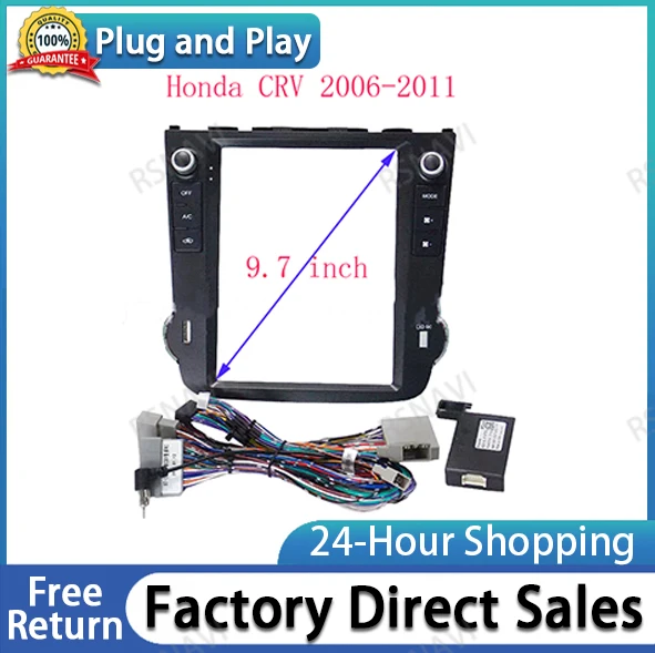 

9.7 INCH Car Facia Frame Adapter Canbus Box Decoder Android Radio Dash Fitting Panel Kit For Honda CRV CR-V 2006-2011