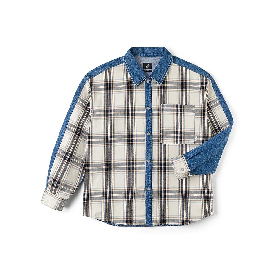Lee Shirts Men's Lapel Moderate Denim LMT011864210887