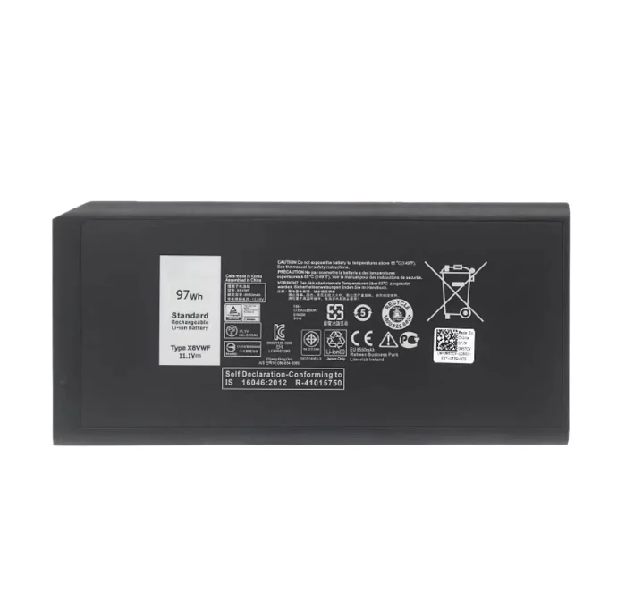X8vwf-high capacity for dell x8vwf dknkd 4xkn5 cj2k1 xn4kn 5xt3v laptop battery 7800mah