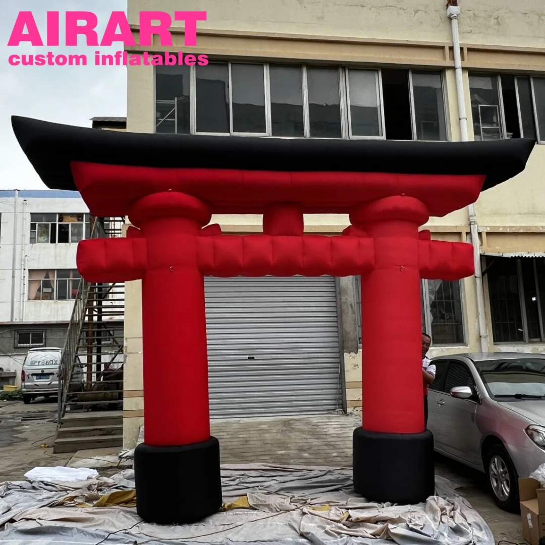 

Chinese Architectural Style Red Color Inflatable Arch,Decorating Entrance Archway Inflatable,Airart Custom Inflatable Entryway