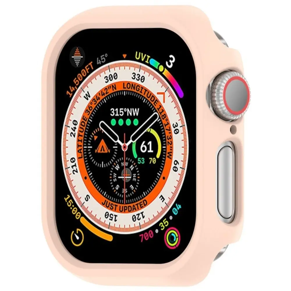 Anti-scratch PC Bumper Case Hollow Half Frame Solid Color Protective Cover for iWatch Hard for Apple Watch Series 10 42/46mm