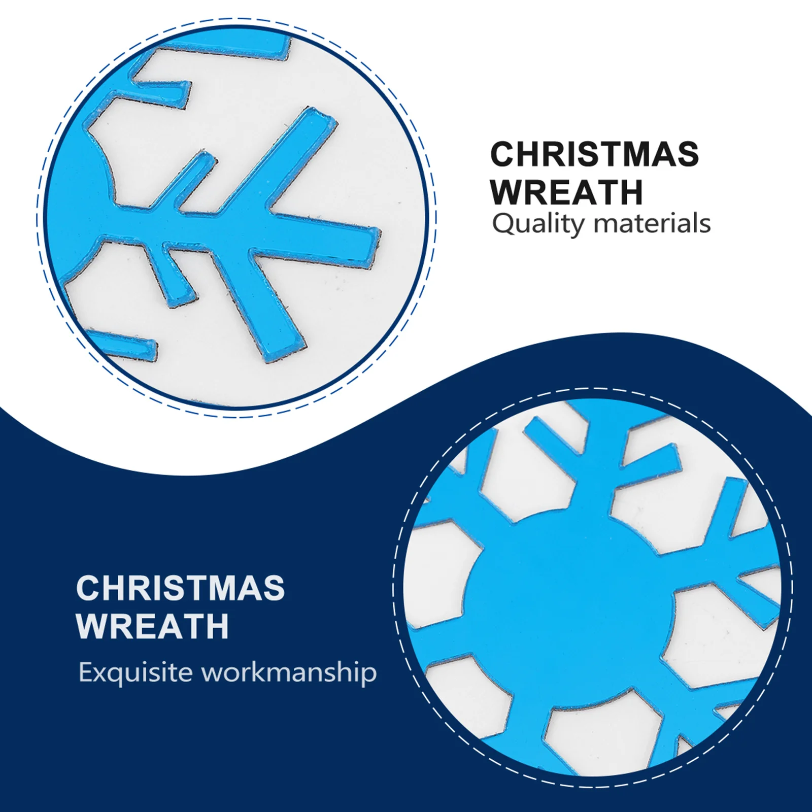 

15Pcs Xmas Mirror Wall Stickers Christmas Snowflake Pattern Decorative Wall Sticker Window Decals Removable Holiday Decor