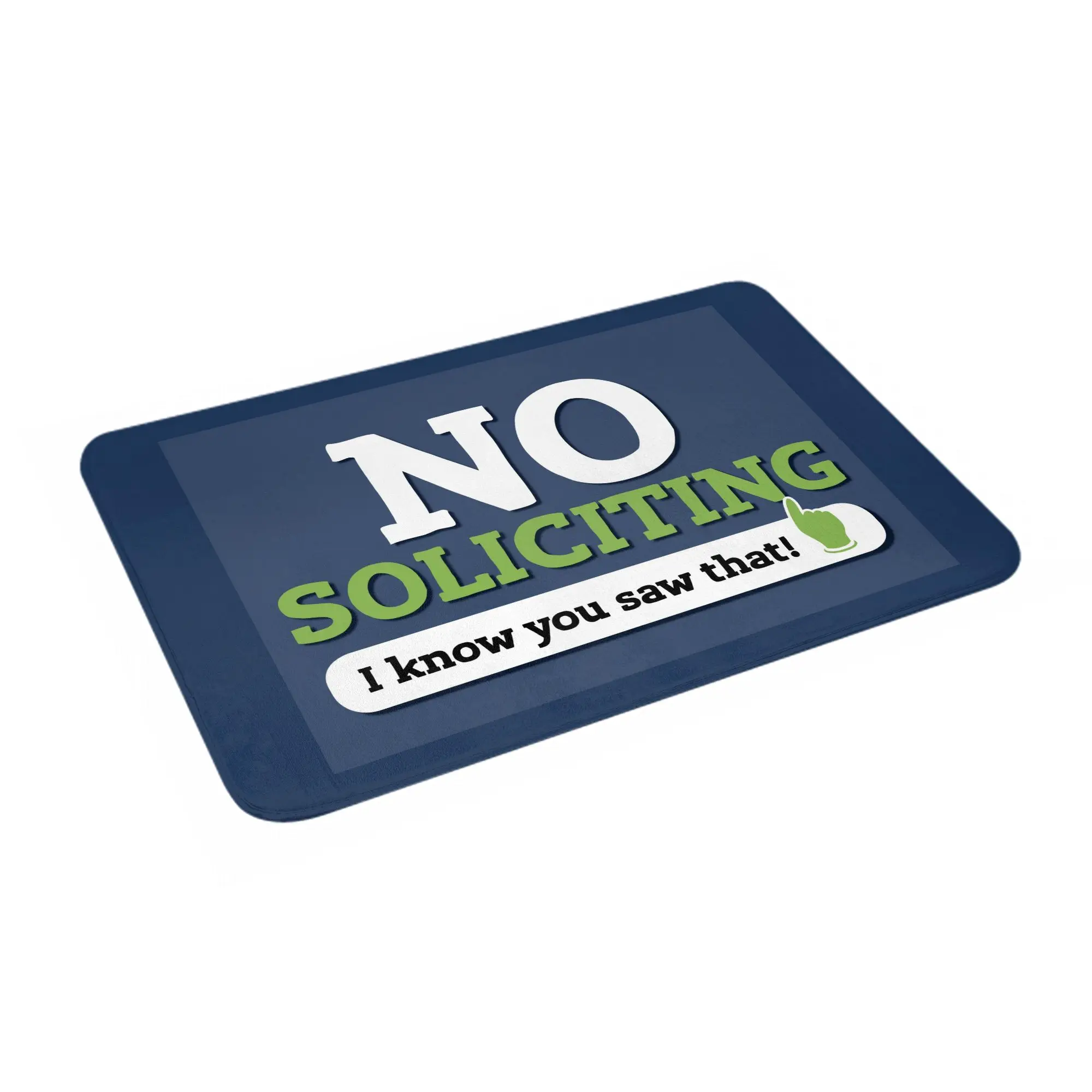 No Soliciting I Know You Saw That Front Door Mat Anti-Slip Outdoor Waterproof  Doormat Floor Bath Entrance Rug Carpet