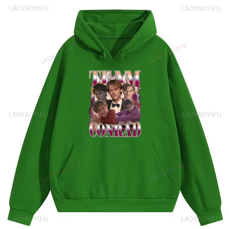 خمر كونراد فيشر هوديي الصيف تحولت جميلة الموسم 3 امرأة رجل فيلم الجرافيك البلوز أزياء عارضة طويلة الأكمام