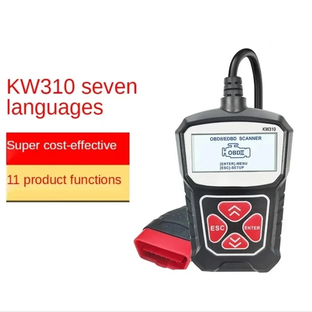 KW310 OBD2 Car Diagnostic Scan Tool Automotive ODB2 OBD 2 Scanner Code Reader with Russian Auto Tools PK ELM 327 V1 5 Wear Part