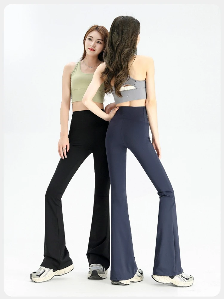 New in Autumn Winter Women Fashion High Waist Hip Lifting Belly Shark Flared Pant Yoga Plush Thickening Leggings Female Clothing