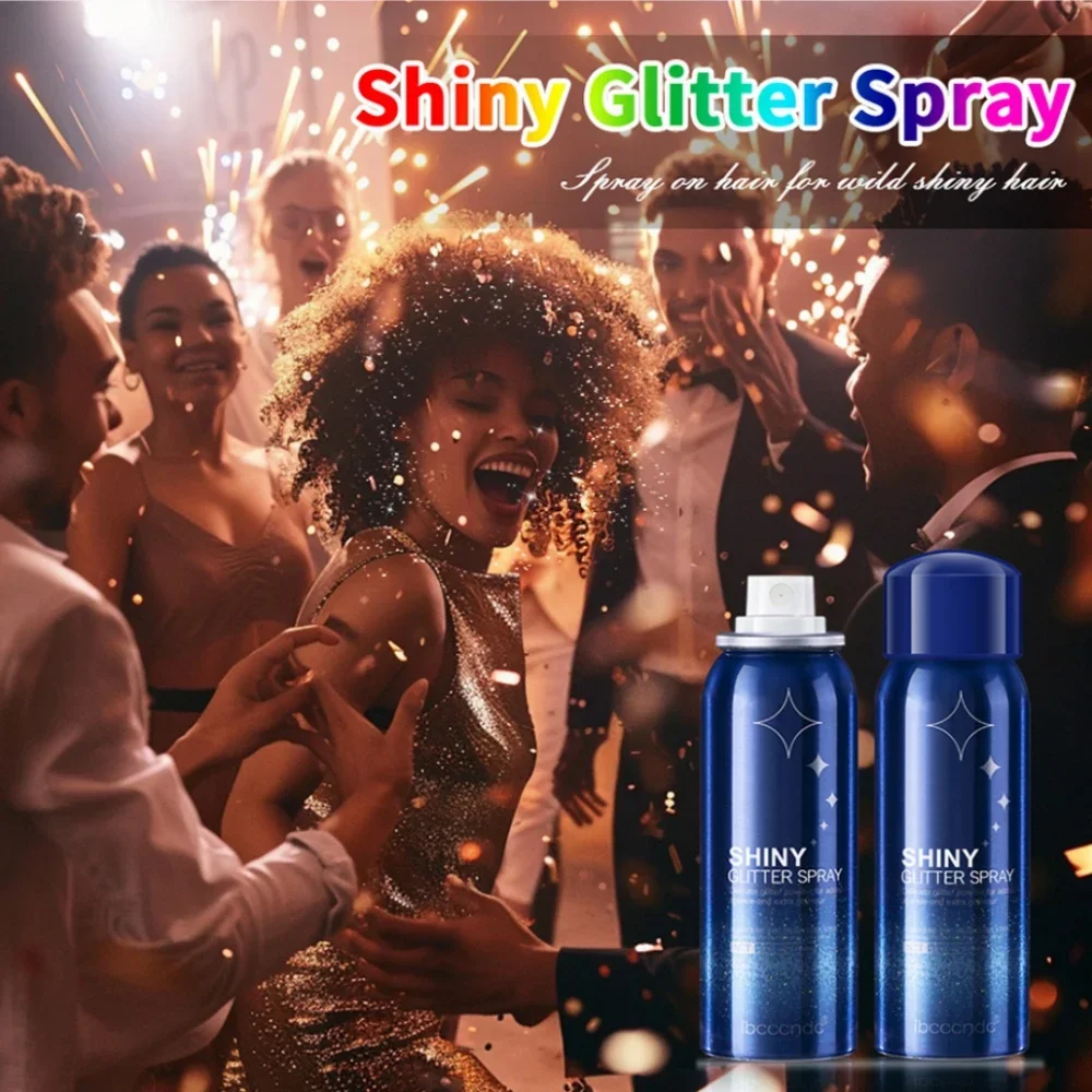 

Shiny Glitter Spray For Hair Face Body High Gloss Glitter Powder Fine Mist Feeling Long-Lasting Party Club Glitter Spray